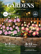 GIGALUMI Solar Lights Outdoor for Garden Decor, 3 Pack Solar Flower Lights - Image 4