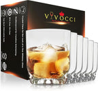 Vivocci Unbreakable Tritan Plastic 12.5 oz Whiskey & Double Old Fashioned Bar by Vivocci