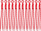 Paracord Keychain Paracord Bag Charm 12pcs Braided Nylon Rope Keychain Cord by Cmidy