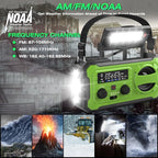 NITIGO Emergency Weather Radio 37000mWh Solar Hank Crank Radio USB Charged - Image 3