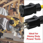 Clear Power 50 ft 12/3 SJTW Heavy Duty Outdoor Extension Cord, Water & Weather - Image 5