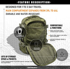 Miramrax Tactical Backpack Military Army Daypack - Image 6