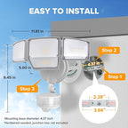 LUTEC 84W 9500LM LED Security Light Motion Sensor Outdoor Lights - Image 9