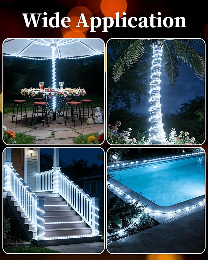 MERRIMAX M Solar Rope Lights Outdoor, 72FT 200LED Solar String Lights - Image 6