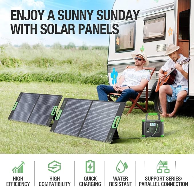 100W Portable Solar Panel for Power Station Generator, 23.5% High Efficiency - Image 4