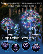 Solar Garden Lights Outdoor Yard Decorations, 8 Pack 150Leds Pathway Lights - Image 5