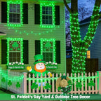 JMEXSUSS Green St Patricks Day Lights Indoor Outdoor Clear Wire, 200 LED Green - Image 5