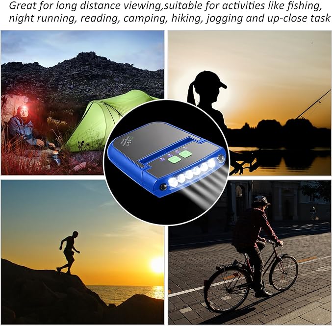 Mudder LED Clip on Cap Lights USB Rechargeable Cap Flashlight Clip Waterproof - Image 7