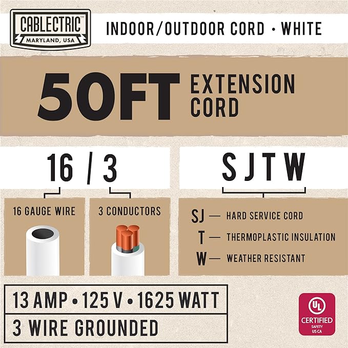 50 Foot Outdoor Extension Cord - Image 2