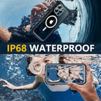 Red2Fire for iPhone 14 Pro Max Case Waterproof, Phone Case 6.7" Black/Clear - Image 2