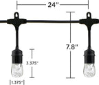 Enbrighten Classic Warm White String Lights, 36ft Black Cord, 18 Shatterproof - Image 2
