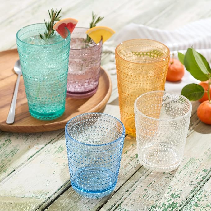 Santa Fe Plum Set of 6 Premium Acrylic DOF Glasses 16 oz – Unbreakable Drinkware - Image 6