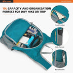 SKYSPER 10L Hiking Backpack Small Hiking Daypack Packable Lightweight Travel - Image 3