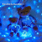 JMEXSUSS 2 Pack Blue Solar String Lights Outdoor Waterproof, Each 33ft 100 LED - Image 5