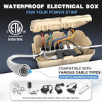 Flemoon Outdoor Electrical Box Waterproof, IP54 Waterproof Extension Cord Cover - Image 2