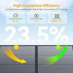 200 Watt Solar Panel IP68 Waterproof ETFE Coating Portable 24V MC4 Output - Image 7