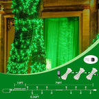 88FT 240LED Extra-Long Connectable String Lights Indoor Outdoor Clear Wire - Image 5
