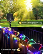 Solar Rope Lights Outdoor, 2 Packs Total 144FT 400LED Solar String Lights - Image 4