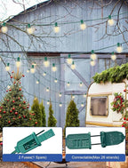 SUNSGNE 25Ft Round Christmas Lights Outdoor, G40 Globe String Lights - Image 6