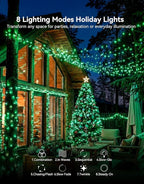 LitHome 99FT 300 LED String Lights Outdoor Indoor, 8 Modes Waterproof Christmas - Image 2