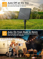 Brightown 38FT Solar String Lights Outdoor Waterproof - Image 5