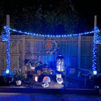 JMEXSUSS 4 Pack 100 LED Solar Fairy Lights, 33ft Blue Solar String Lights - Image 4