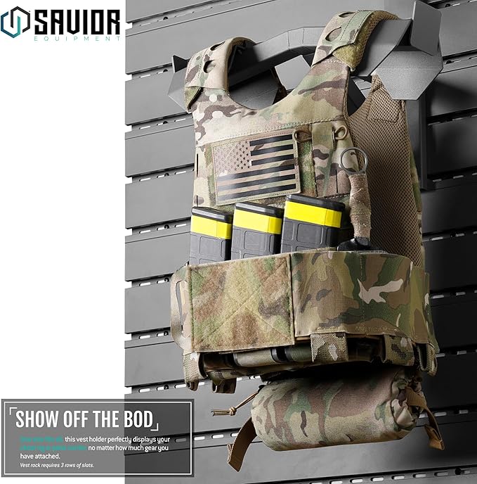 Savior Equipment Wall Rack System Tactical Vest Attachment Gear Wall Mount - Image 2