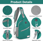 ZOMAKE Sling Bag, Small Crossbody Sling Backpack, Water Resistant Shoulder - Image 4