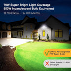 Onforu 70W Dusk to Dawn Outdoor Lighting, 7000LM Black Flood Lights Outdoor - Image 6