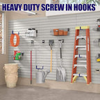 Garage Hooks Heavy Duty, Wall Mounted Steel Tool Hangers - Image 5