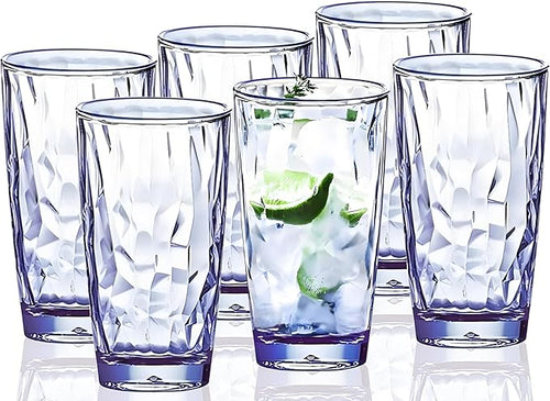 15Oz Unbreakable Tritan Drinking Glasses Shatterproof Acrylic Glasses Drinkware by VEILEDGEM