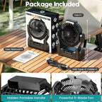 XZK Camping Fan, 20000mAh Rechargeable Battery Powered Fan - Image 6
