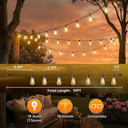 GPATIO Outdoor String Lights, 50FT ST38 Bulbs Shatterproof Patio Lights - Image 6