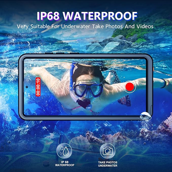 Temdan Compatible with Samsung Galaxy S24 Case Waterproof with Belt Clip Holster - Image 3