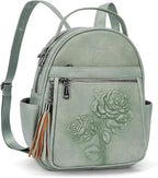 Mini Backpack Purse for Women, Embossed Vegan Leather Small Backpack Fashion by BestSeller