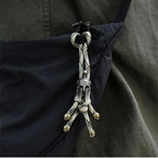 Paracord Keychain with Retro Brass Helmet Bead - Image 3