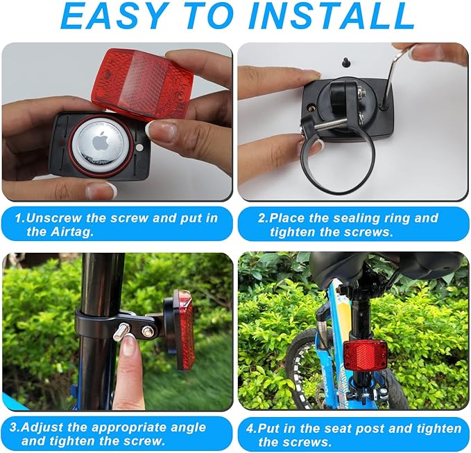 Airtag Bike Mount, Hidden Bike GPS Tracker Case - Image 7