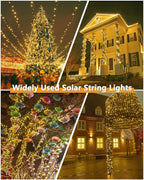 Upgrade 2Pack 500LED Solar String Lights Outdoor Waterproof, 180FT Solar Lights - Image 5