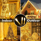 480LED 176FT Connectable String Lights Indoor Outdoor Clear Wire | Warm White - Image 6