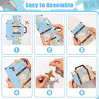 24Pcs Large Suitcase Party Favor Boxes Travel The Map Paper Treat Box - Image 4