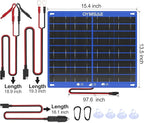 OYMSAE 30W Solar Car Battery Charger Portable 12V Trickle Battery Charger & - Image 2