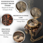 Handmade Brass Antique Compass - Image 3
