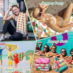 Peryiter 24 Pack Microfiber Oversize Turkish Beach Towel Set 12 Large Absorbent - Image 6