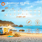 addlon 100FT Solar String Lights Outdoor Waterproof - Image 6