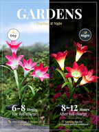 GIGALUMI Solar Outdoor Flower Lights, 4 Pack Waterproof Solar Garden Light - Image 3