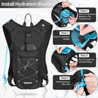 Hydration Backpack with Leak Proof Water Bladder, Lightweight Hydro Water - Image 4