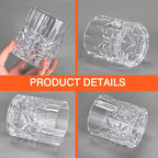 8 Sets Plastic Whiskey Glasses 14 oz Unbreakable Whiskey Drinking Glasses Old - Image 3