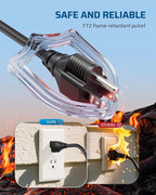 DEWENWILS Extension Cord Splitter 1 to 3, 18 Inch 16/3 Heavy Duty SJTW Wire - Image 4