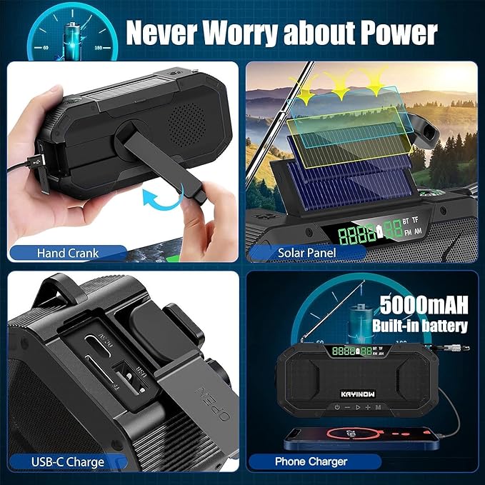 Solar Hand Crank Emergency Radio - Image 3