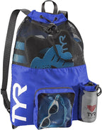 TYR Big Mesh Mummy Backpack for Swim, Gym and Workout Gear, Royal Blue - Image 2